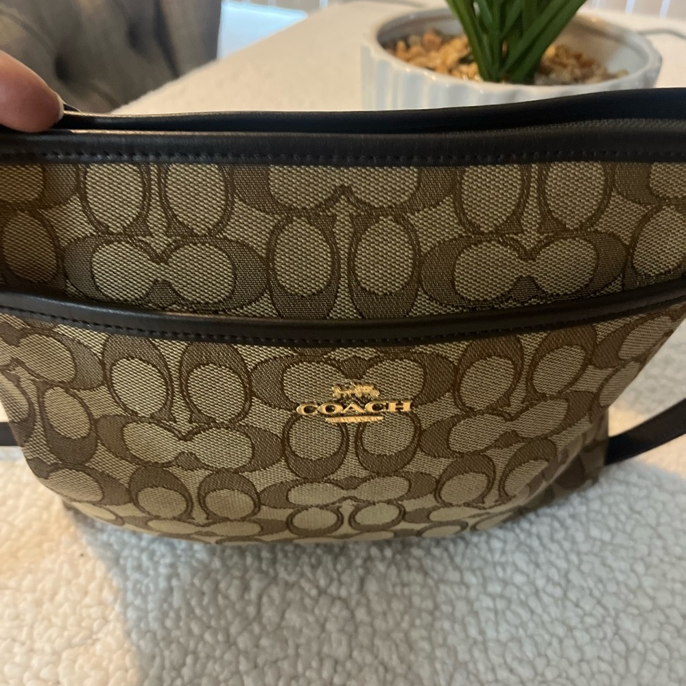 Authentic Coach Tan and Brown Crossbody Bag
